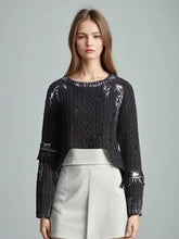 Strickpullover mit Gürtelloch